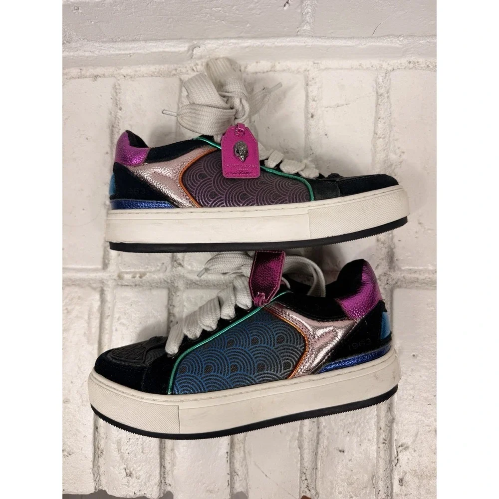 Kurt Geiger London Platform Sneakers Women's EU 39 Multicolor Metallic Shoes